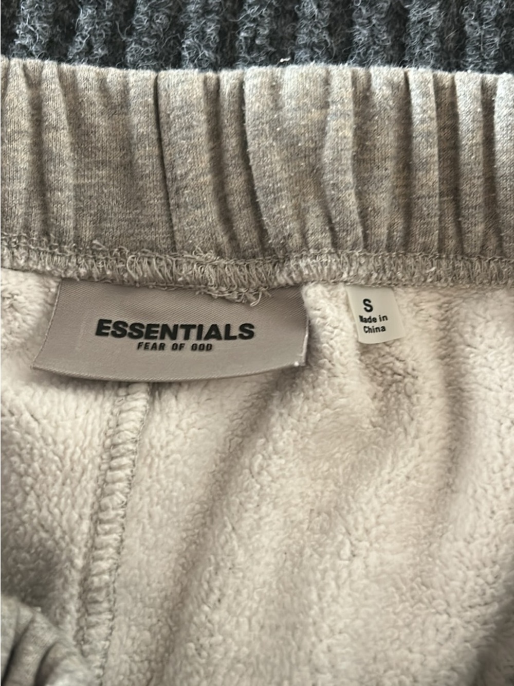 Essentials Heather Gray Logo Drawstring Sweatpants